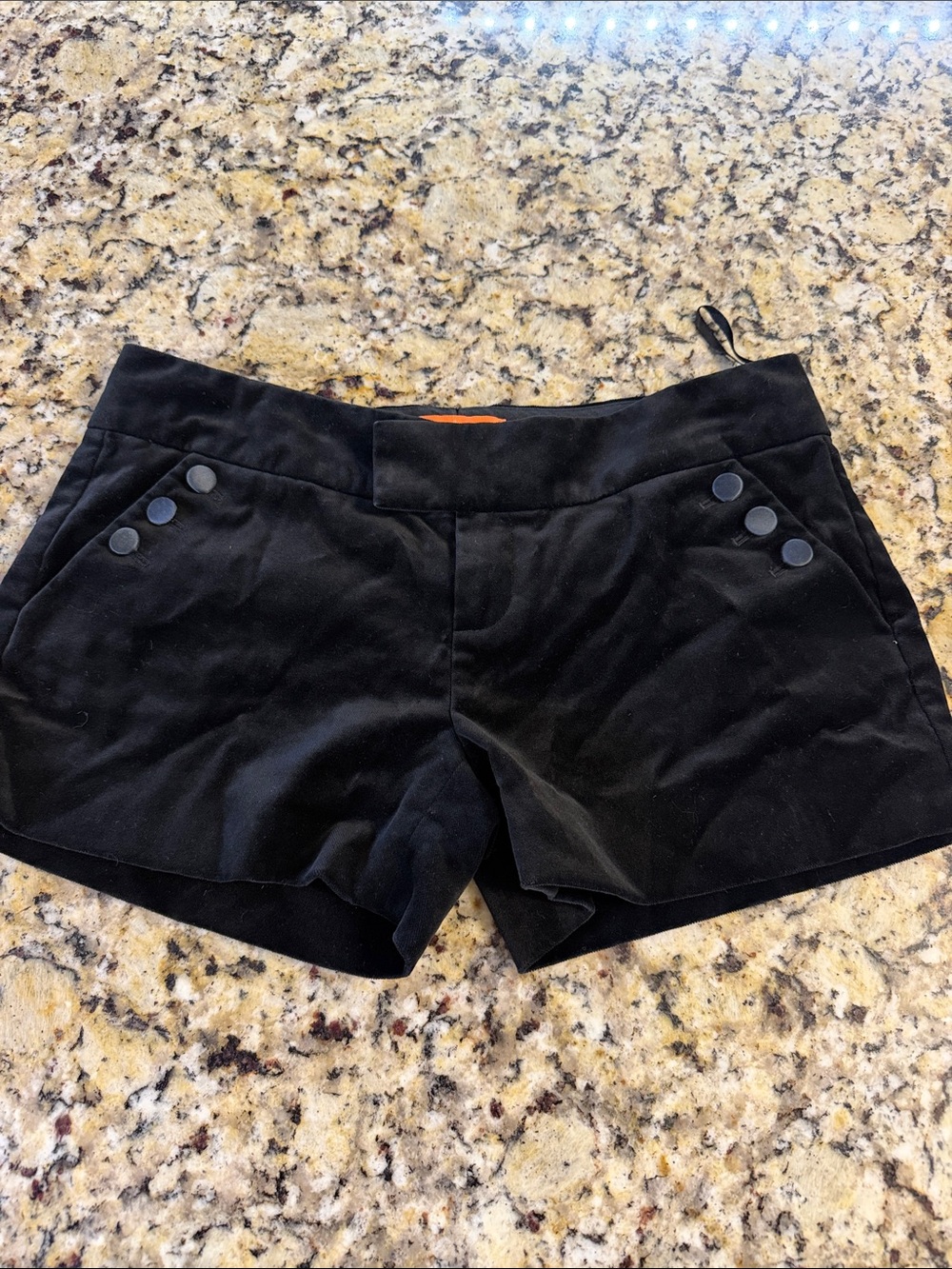 Juicy Couture Black High-Waist Shorts with Button Accents